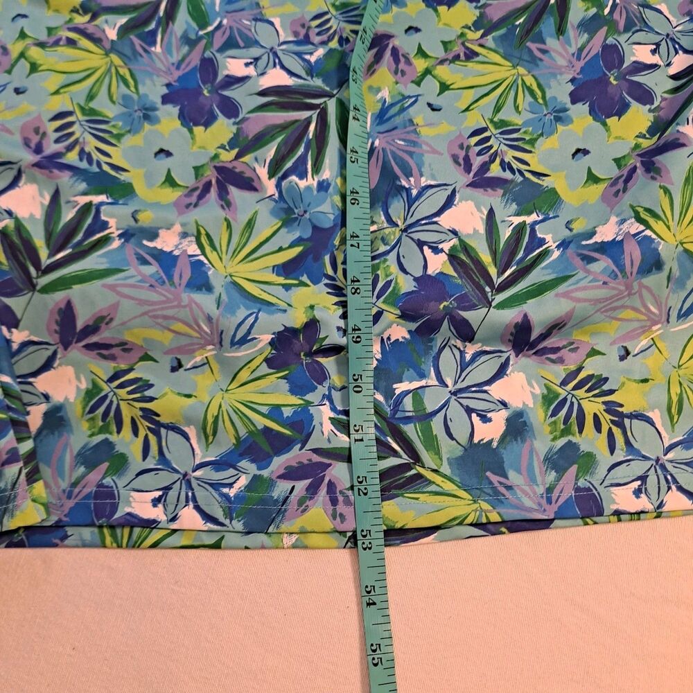 Banana Boat Women's Maxi Dress Size L Tropical Cruise Vacation UPF 50+ Ruched - Picture 8 of 8